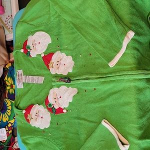 christmas santa applique weater size xlarge